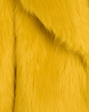 TEDDY POP MIDI - Pelliccia in faux fur giallo a pelo lungo
