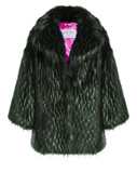 NEW OVER THE POP RACOON - Pelliccia Oversize in faux fur verde