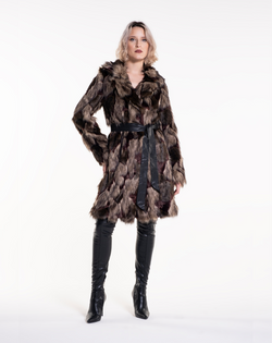 SMART POP - Pelliccia faux fur con cintura