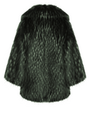 NEW OVER THE POP RACOON - Pelliccia Oversize in faux fur verde