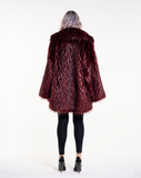 NEW OVER THE POP RACOON- Pelliccia Oversize in faux fur rosso