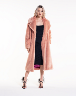 TEDDY POP - Pelliccia faux fur rosa nude