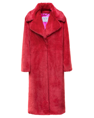 TEDDY POP - Pelliccia faux fur ciliegia