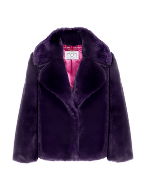 COOL POP - Pelliccia in faux fur purple a pelo corto