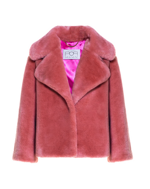 COOL POP - Pelliccia in faux fur pink rose a pelo corto