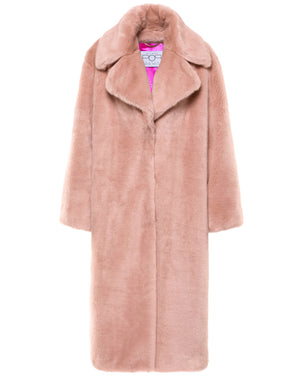 TEDDY POP - Pelliccia faux fur rosa nude