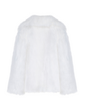 COOL POP - Pelliccia in faux fur white a pelo lungo