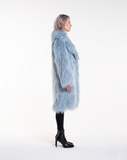 PUFFY POP - Pelliccia voluminosa in faux fur Baby Blue