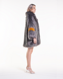 NEW OVER THE POP - Pelliccia Oversize in faux fur grigio