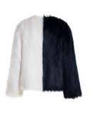 DRAMA POP - Pelliccia in faux fur bianco e nero