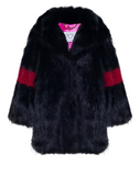 OVER THE POP - Pelliccia oversize in faux fur nero