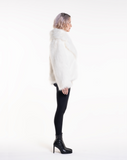 COOL POP - Pelliccia in faux fur white a pelo lungo