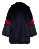 OVER THE POP - Pelliccia oversize in faux fur nero