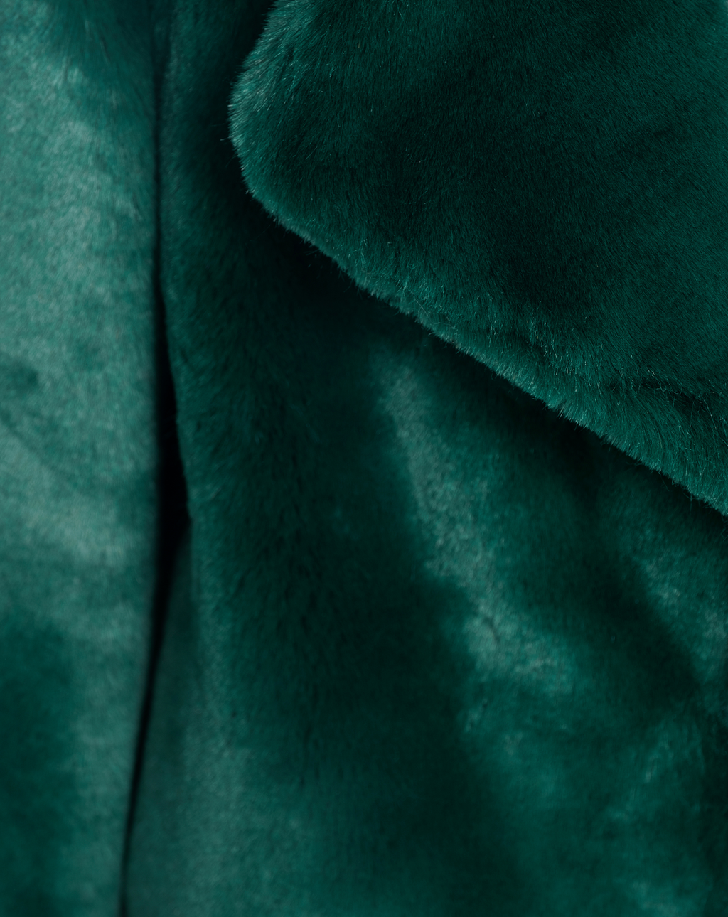 COOL POP - Pelliccia in faux fur green a pelo corto