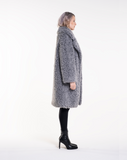 CURLY POP - Cappotto in faux fur grey