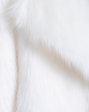 COOL POP - Pelliccia in faux fur white a pelo lungo