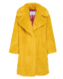 TEDDY POP MIDI - Pelliccia in faux fur giallo a pelo lungo