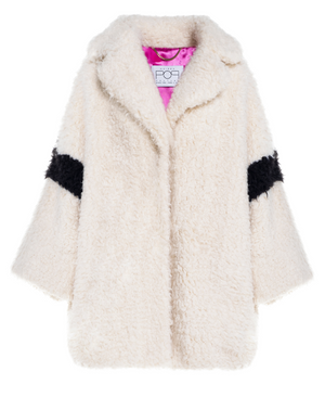 OVER THE POP - Pelliccia oversize in faux fur bianco