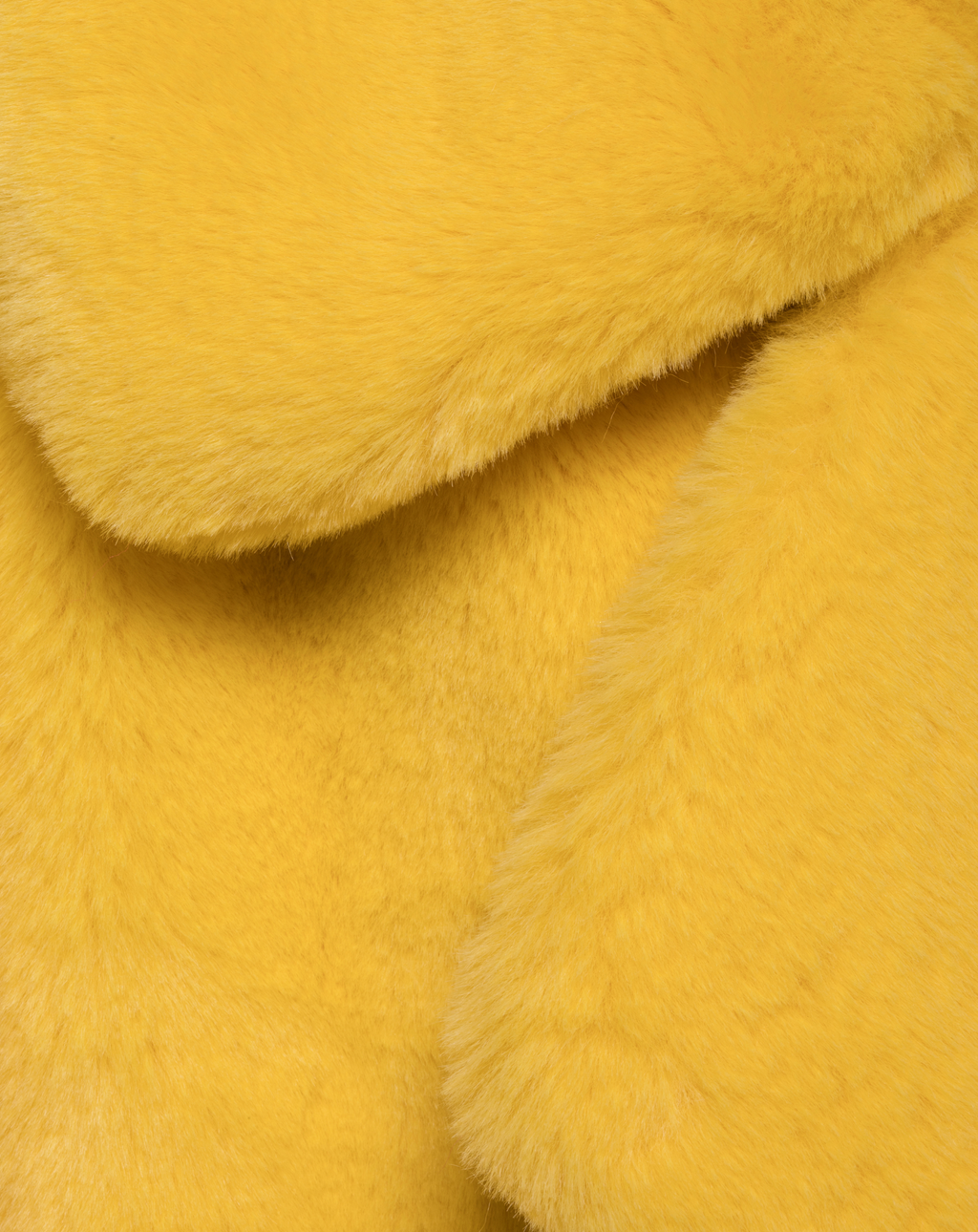 TEDDY POP MIDI – Pelliccia in faux fur giallo a pelo corto