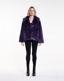 COOL POP - Pelliccia in faux fur purple a pelo corto