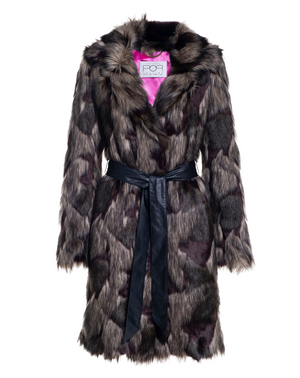 SMART POP - Pelliccia faux fur con cintura