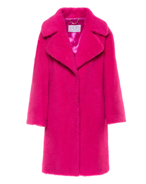 ORSETTO POP - Cappotto in faux fur fucsia