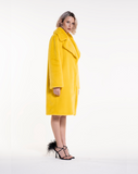 TEDDY POP MIDI – Pelliccia in faux fur giallo a pelo corto