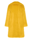 TEDDY POP MIDI - Pelliccia in faux fur giallo a pelo lungo