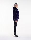 COOL POP - Pelliccia in faux fur purple a pelo corto