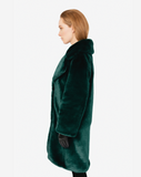 TEDDY POP MIDI - Pelliccia in faux fur green a pelo corto