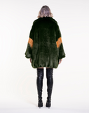 OVER THE POP - Pelliccia oversize in faux fur verde