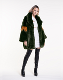 OVER THE POP - Pelliccia oversize in faux fur verde