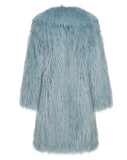 PUFFY POP - Pelliccia voluminosa in faux fur Baby Blue